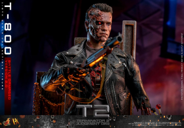 T-800 (Battle Damaged Version 2.0) Action Figure Movie Masterpiece Series, Terminator 2, 32 cm