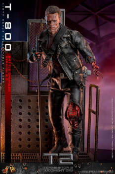 T-800 (Battle Damaged Version 2.0) Action Figure Movie Masterpiece Series, Terminator 2, 32 cm