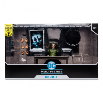 The Joker (Jail Cell Variant) Action Figure DC Multiverse Gold Label, The Dark Knight, 18 cm