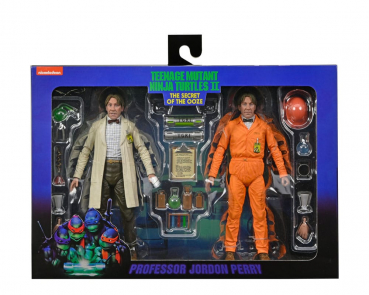 Professor Jordan Perry Action Figure 2-Pack, Teenage Mutant Ninja Turtles II, 18 cm