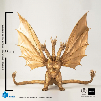 King Ghidorah Actionfigur Exquisite Basic, Godzilla - Duell der Megasaurier (1991), 33 cm