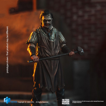 Leatherface (Killing Mask) Actionfigur 1:18 Exquisite Mini, Michael Bay's Texas Chainsaw Massacre (2003), 11 cm