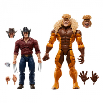 Logan & Sabretooth Actionfiguren Marvel Legends, Wolverine 50th Anniversary, 15 cm