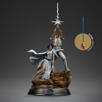 Luke and Leia (Movie Poster) Statue 1/10 Art Scale Deluxe, Star Wars: Episode IV, 41 cm