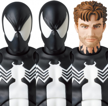 Black Costume Spider-Man (Comic Ver.) Actionfigur MAFEX, 16 cm