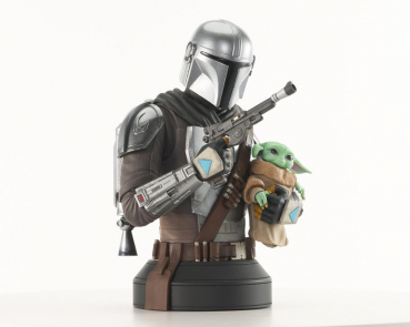 The Mandalorian with Grogu Büste 1:6 Exclusive, Star Wars: The Mandalorian, 15 cm