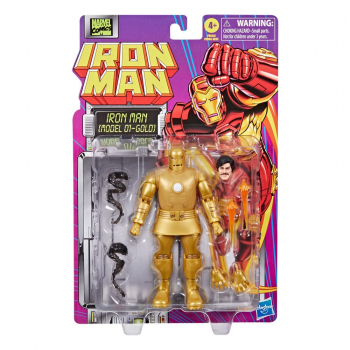 Iron Man (Model 01-Gold) Actionfigur Marvel Legends Retro Collection, 15 cm