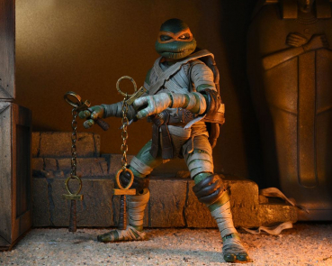 Ultimate Michelangelo as The Mummy Actionfigur, Universal Monsters x Teenage Mutant Ninja Turtles, 18 cm