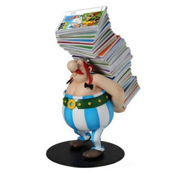 Obelix trägt Bücherstapel Statue Collectoys, Asterix, 21 cm