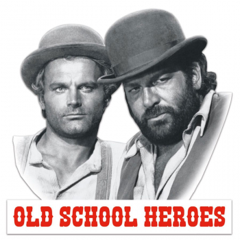 Bud Spencer & Terence Hill 3D Blechschild Old School Heroes, 45 x 45 cm