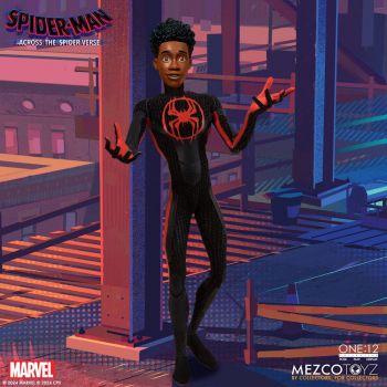 Miles Morales Actionfigur 1:12 Mezco, Spider-Man: Across the Spider-Verse, 17 cm