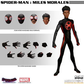 Miles Morales Actionfigur 1:12 Mezco, Spider-Man: Across the Spider-Verse, 17 cm