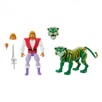 Prince Adam & Cringer Action Figures MOTU Origins Cartoon Collection, Masters of the Universe, 14 cm