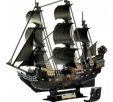 Black Pearl 3D Puzzle LED Edition, Pirates of the Caribbean: Dead Men Tell No Tales, 68 cm