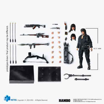 John Rambo Actionfigur 1:12 Exquisite Super Series, Rambo III, 16 cm
