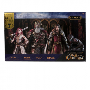 Actionfiguren 4er-Pack Gold Label, Der Herr der Ringe: Die Schlacht der Rohirrim, 10 cm