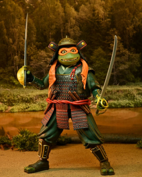 Samurai Leonardo & Michelangelo Actionfiguren, Turtles III, 18 cm