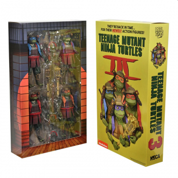 Samurai Turtles Actionfiguren 4er-Pack SDCC Exclusive, Turtles III, 18 cm