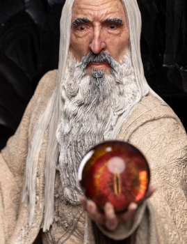 Saruman der Weiße auf Thron Statue 1:6, Der Herr der Ringe, 110 cm