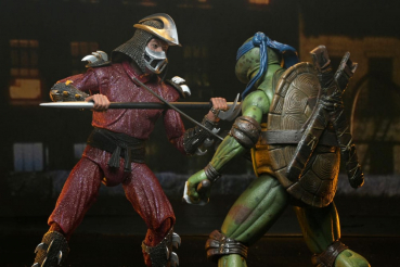 Shredder vs. Leo (Roof Top Battle) Action Figures, Teenage Mutant Ninja Turtles (1990), 18 cm