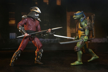 Shredder vs. Leo (Roof Top Battle) Action Figures, Teenage Mutant Ninja Turtles (1990), 18 cm