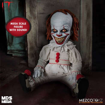 Sinister Pennywise Talking Doll Mezco Designer Series Mega Scale, It Chapter Two, 38 cm