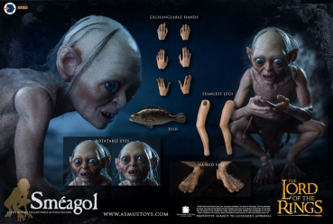 Sméagol Actionfigur 1:6, Der Herr der Ringe, 19 cm