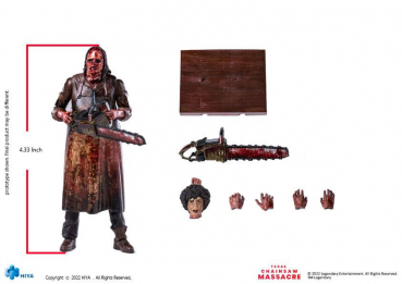 Leatherface (Slaughter Version) Actionfigur 1:18 Exquisite Mini, Texas Chainsaw Massacre (2022), 11 cm