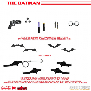 Batman Actionfigur 1:12 Mezco, The Batman, 17 cm