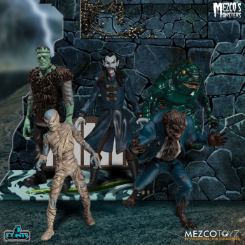 Tower of Fear Action Figures 5 Points Deluxe Box Set, Mezco's Monsters, 9 cm