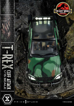 T-Rex Cliff Attack Statue 1:15 Legacy Museum Collection, Vergessene Welt: Jurassic Park, 53 cm