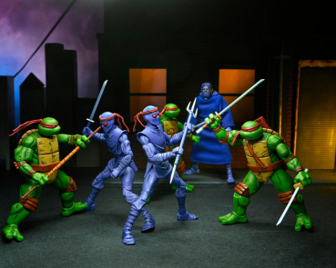 Turtles (Mirage Comics) Actionfiguren 4er-Pack, Teenage Mutant Ninja Turtles, 18 cm