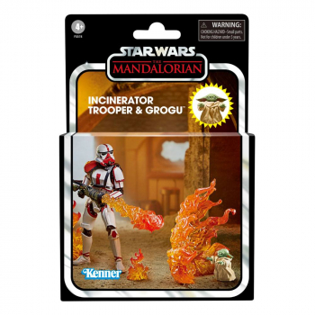 Incinerator Trooper & Grogu Actionfigur Vintage Collection Exclusive, Star Wars: The Mandalorian, 10 cm