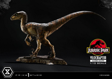 Velociraptor (Closed Mouth) Statue 1:10 Prime Collectibles, Jurassic Park, 19 cm