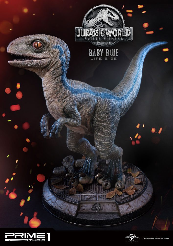 Baby Blue Life Size Statue Jurassic World Fallen Kingdom 69 Cm Blacksbricks