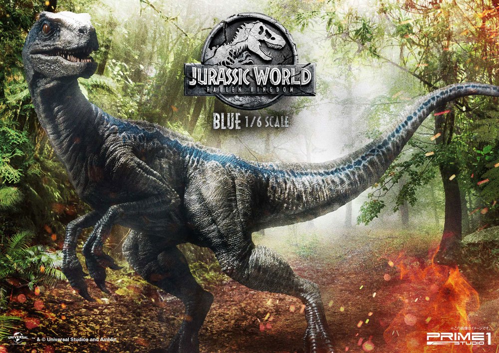 Blue Statue 1 6 Jurassic World Fallen Kingdom 41 Cm Blacksbricks