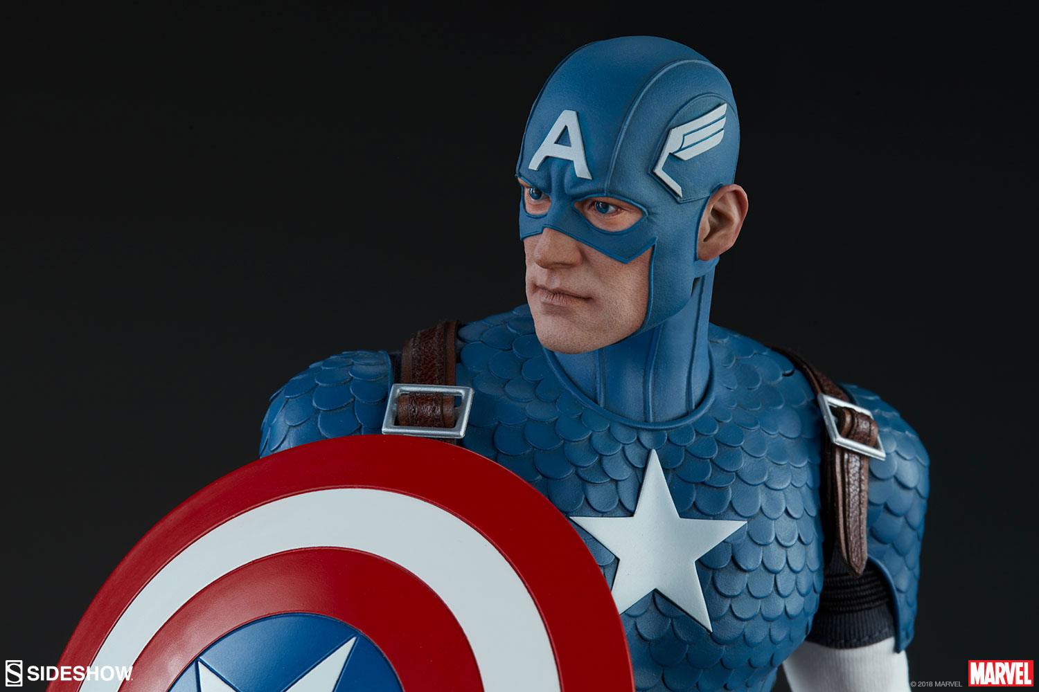 Six american. Captain America Sideshow 1 6 Scale. Капитан Америка ростовая фигура. Captain America Figure. Фигурка NECA Marvel Капитан Америка 61390.