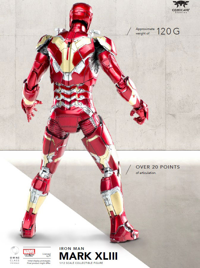 Iron Man Mark 43 Diecast Action Figure 1 12 With Led Light Up Avengers Age Of Ultron 15 Cm Blacksbricks