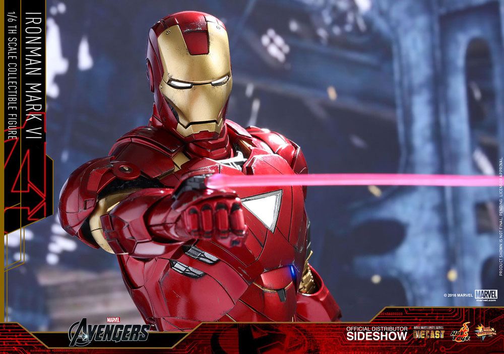 Marvel Los Vengadores Figura Movie Masterpiece Diecast 1/6 Iron Man Mark VI  (2.0) 32 cm