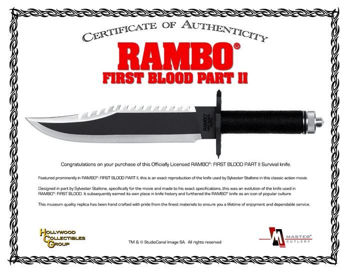 John Rambo Knife Standard Edition Rambo First Blood Part Ii 40 Cm Blacksbricks