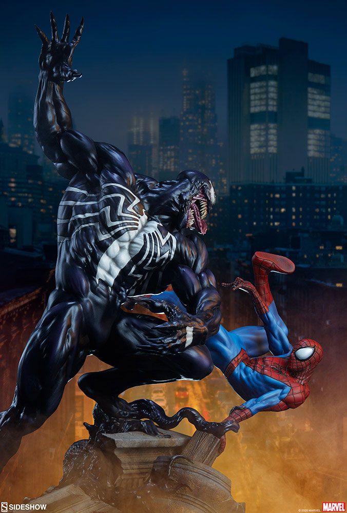 Spider-Man vs Venom Statue Sideshow, Marvel, 56 cm | BlacksBricks