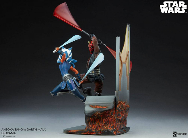 Ahsoka Tano vs. Darth Maul Statue, Star Wars: The Clone Wars, 51 cm