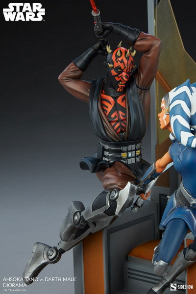 Ahsoka Tano vs. Darth Maul Statue, Star Wars: The Clone Wars, 51 cm