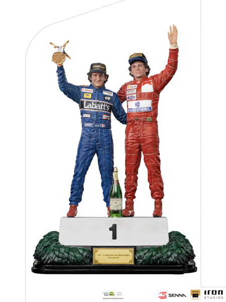 Alain Prost & Ayrton Senna (The Last Podium) Statue 1/10 Art Scale Deluxe, 27 cm