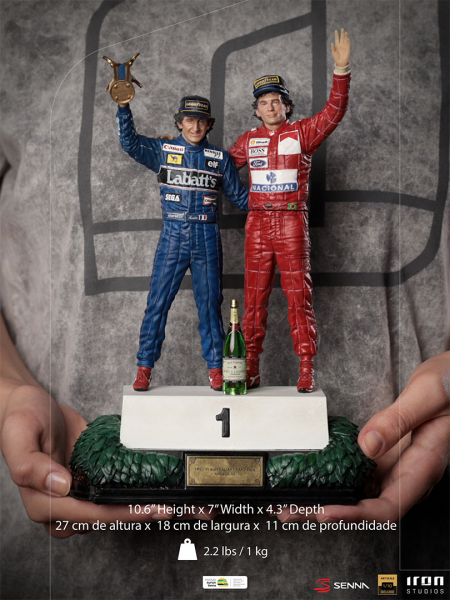 Alain Prost & Ayrton Senna (The Last Podium) Statue 1:10 Art Scale Deluxe, 27 cm