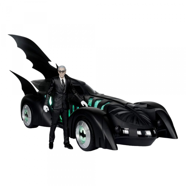 Batmobil & Alfred Pennyworth Actionfigur DC Multiverse Gold Label, Batman Forever, 79 cm