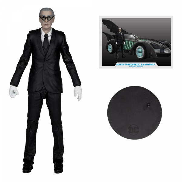 Batmobil & Alfred Pennyworth Actionfigur DC Multiverse Gold Label, Batman Forever, 79 cm