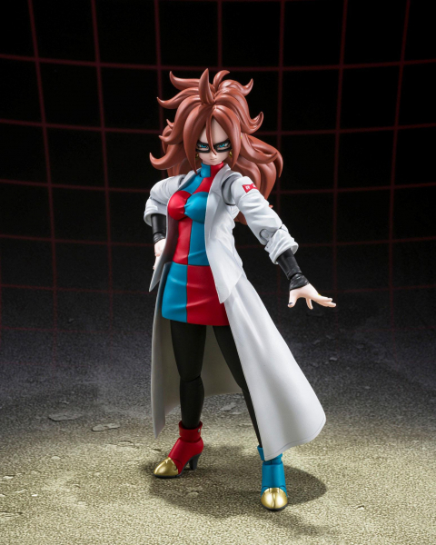 Android 21 (Lab Coat) Action Figure S.H.Figuarts Web Exclusive, Dragon Ball FighterZ, 15 cm