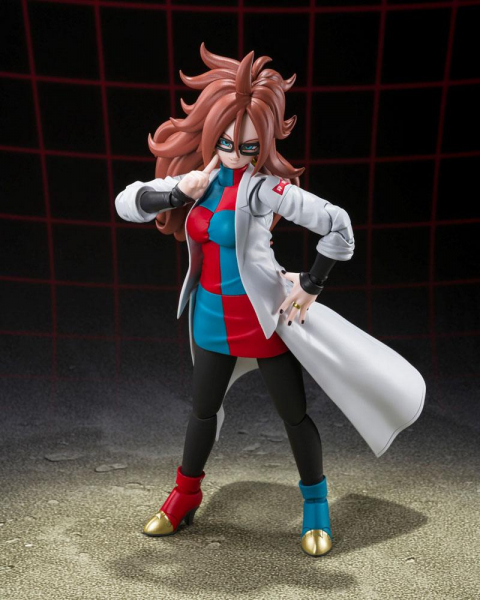 Android 21 (Lab Coat) Action Figure S.H.Figuarts Web Exclusive, Dragon Ball FighterZ, 15 cm