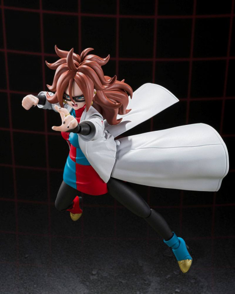 Android 21 (Lab Coat) Action Figure S.H.Figuarts Web Exclusive, Dragon Ball FighterZ, 15 cm